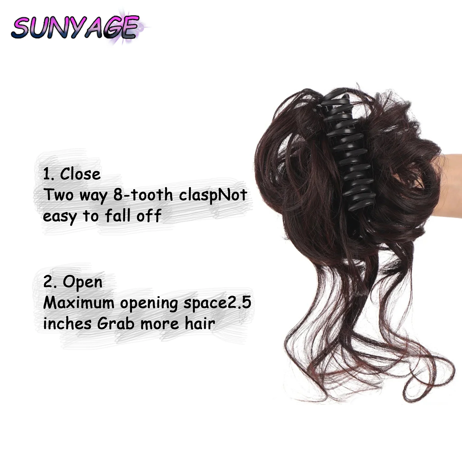 SUNYAGE синтетические спутанные кудрявые волосы в пучок шиньон для наращивания