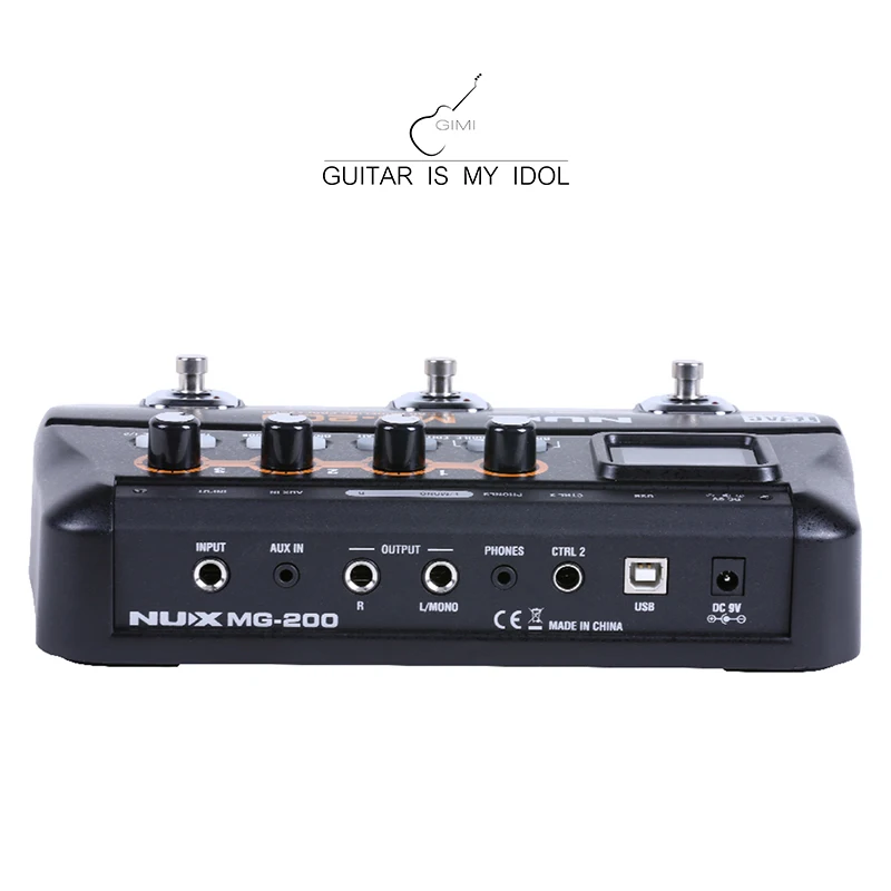 Фото NUX MG-200, многофункциональная педаль для создания гитарных эффектов, 55 эффектов, 70 секунд записи, барабанная машина для гитары №4
