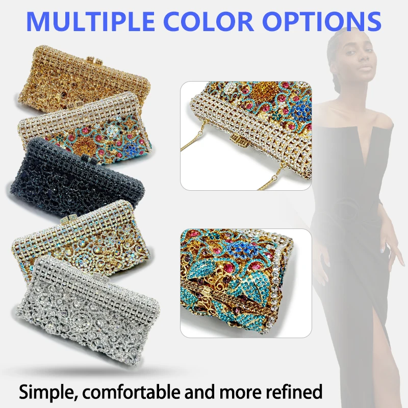 Новейший женский клатч с камнем для свадебной вечеринки рождественский подарок