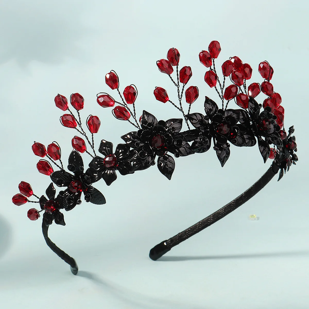 Новинка Хэллоуин Черная Металлическая корона Miallo с кристаллами украшенная