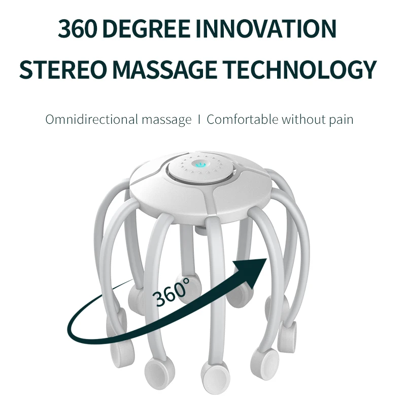 

New Electric Scalp Head Massager 4 Vibration Modes Scalp Relaxation Relieves Stress and Stimulates Hair
