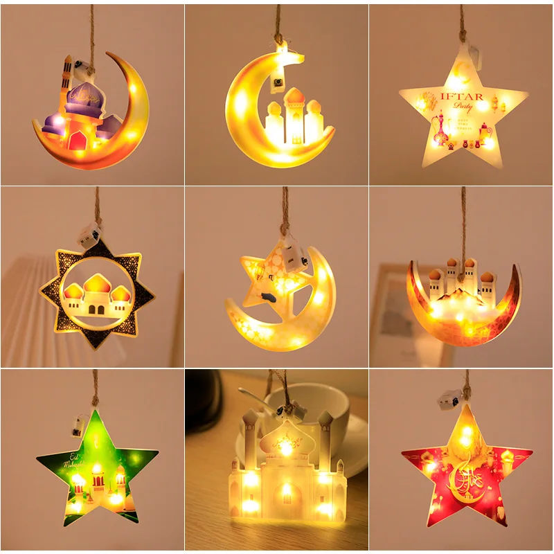 

Ramadan Decorations for Home 2023 Eid Mubarak Moon Star Led Lights Islam Muslim Event Party Lighting Ramadan Kareem Decoration