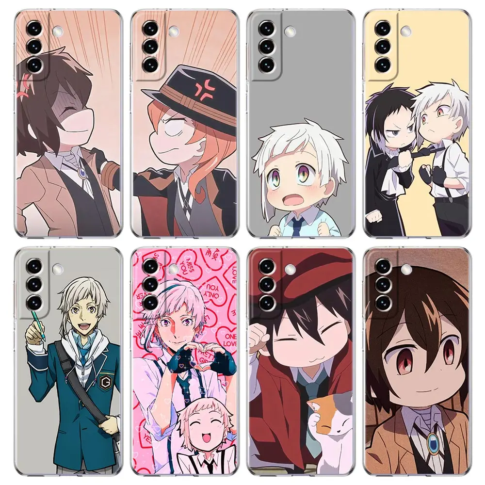 

Bungo Stray Dogs Cartoon Phone Case For Samsung Galaxy S22 5G S20 Ultra S21 FE 5G S10E S9 S8 S10 Plus Note 20 10 Lite Soft Cover