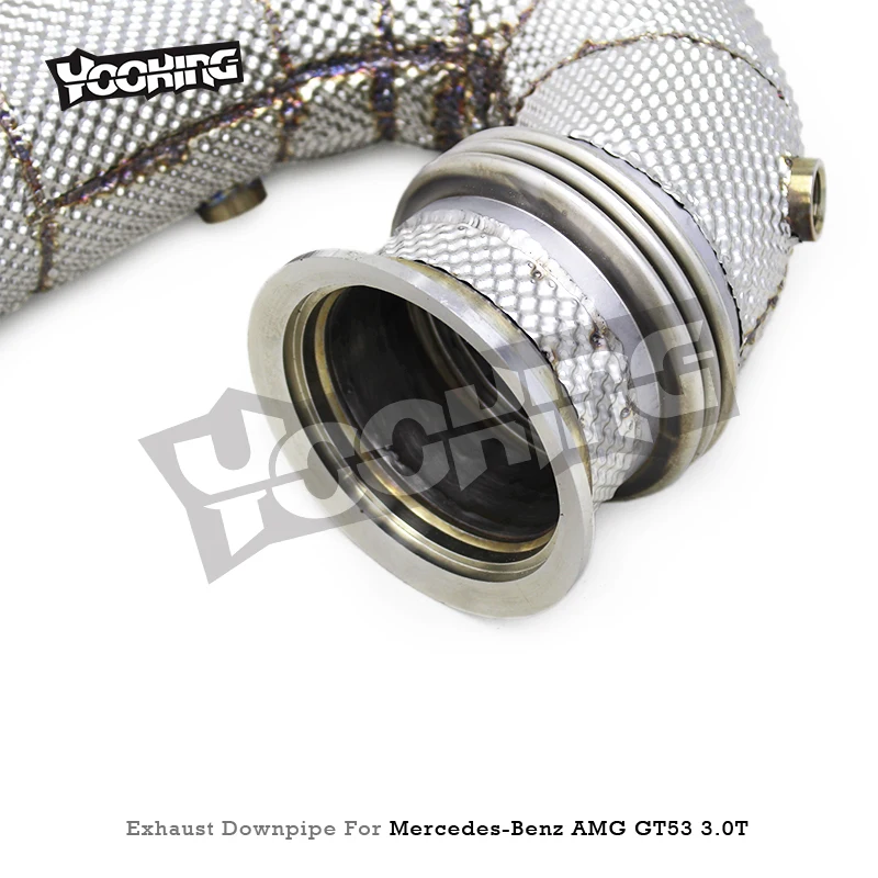 Фото Выпускной коллектор OBM из нержавеющей стали для Mercedes-Benz AMG GT53/GLE53/E53 3.0T 2020-2024 с теплозащитным экраном №2