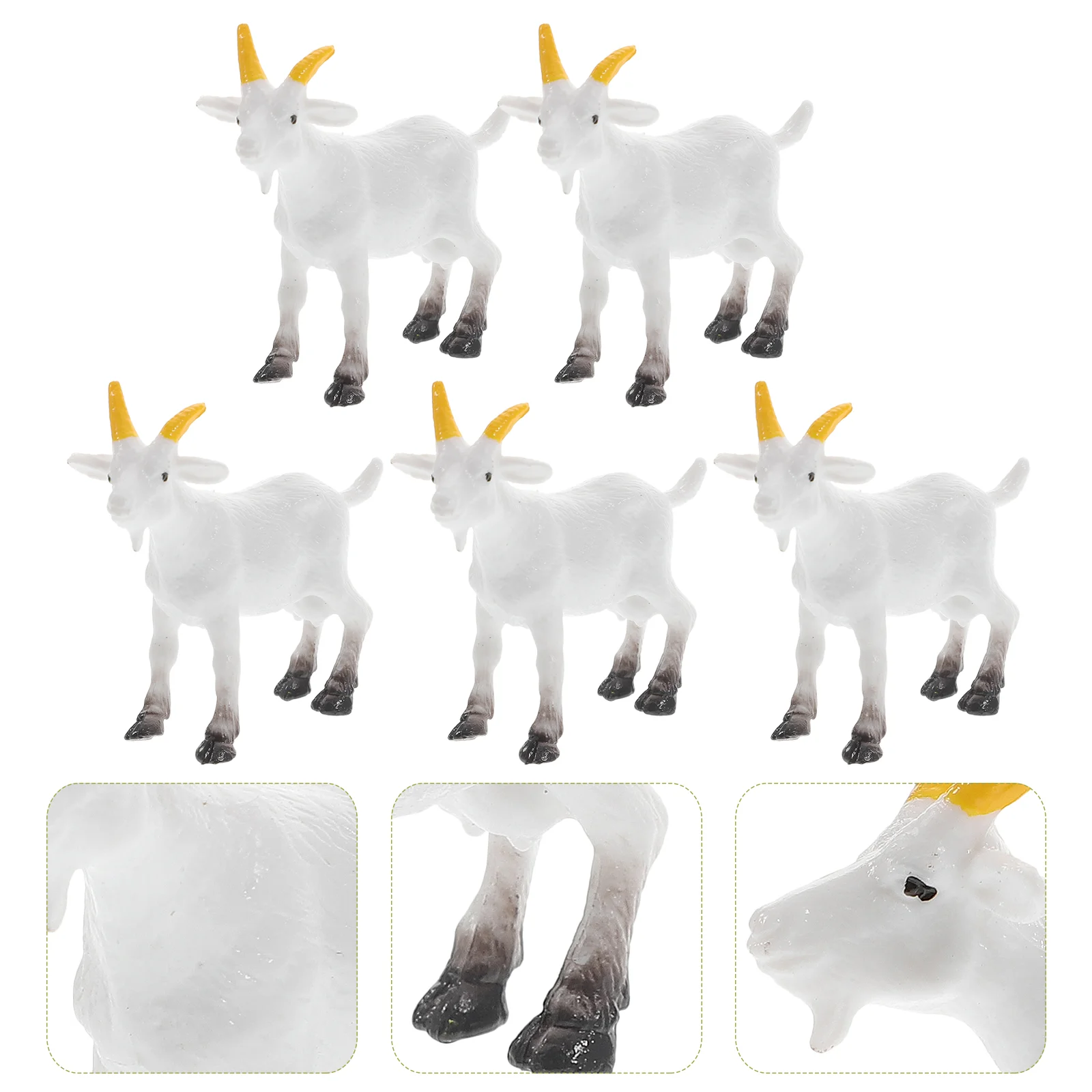 

Aries Model Ornament Vivid Animal White Sheep Decor Adornment Simulated Lamb Plastic