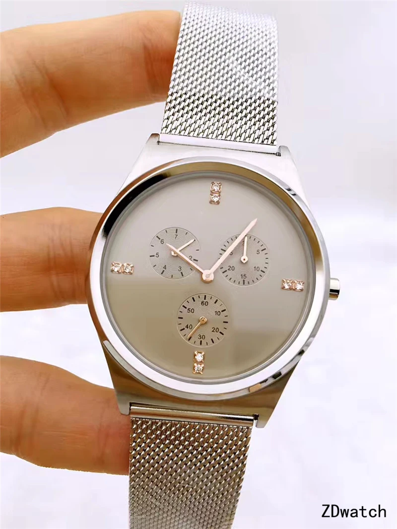 Women's wristwatchFashion casual watch bracelet simple elegant Quartz Watch waterproof stainless steel mesh women's watch