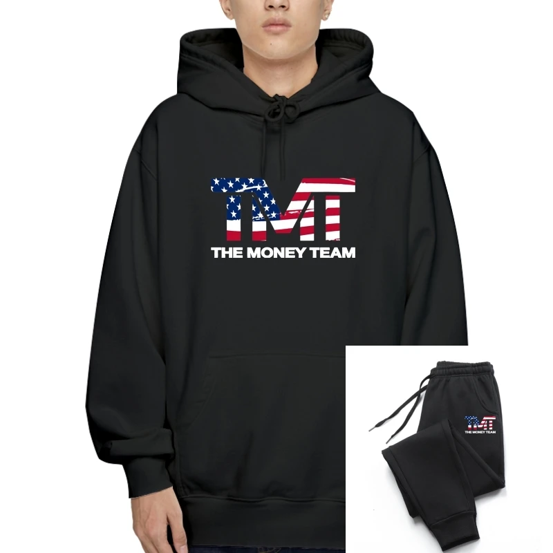 

Мужская толстовка с капюшоном The Money Team, черный флисовый свитшот с капюшоном, размеры до 3xl, лето 2018