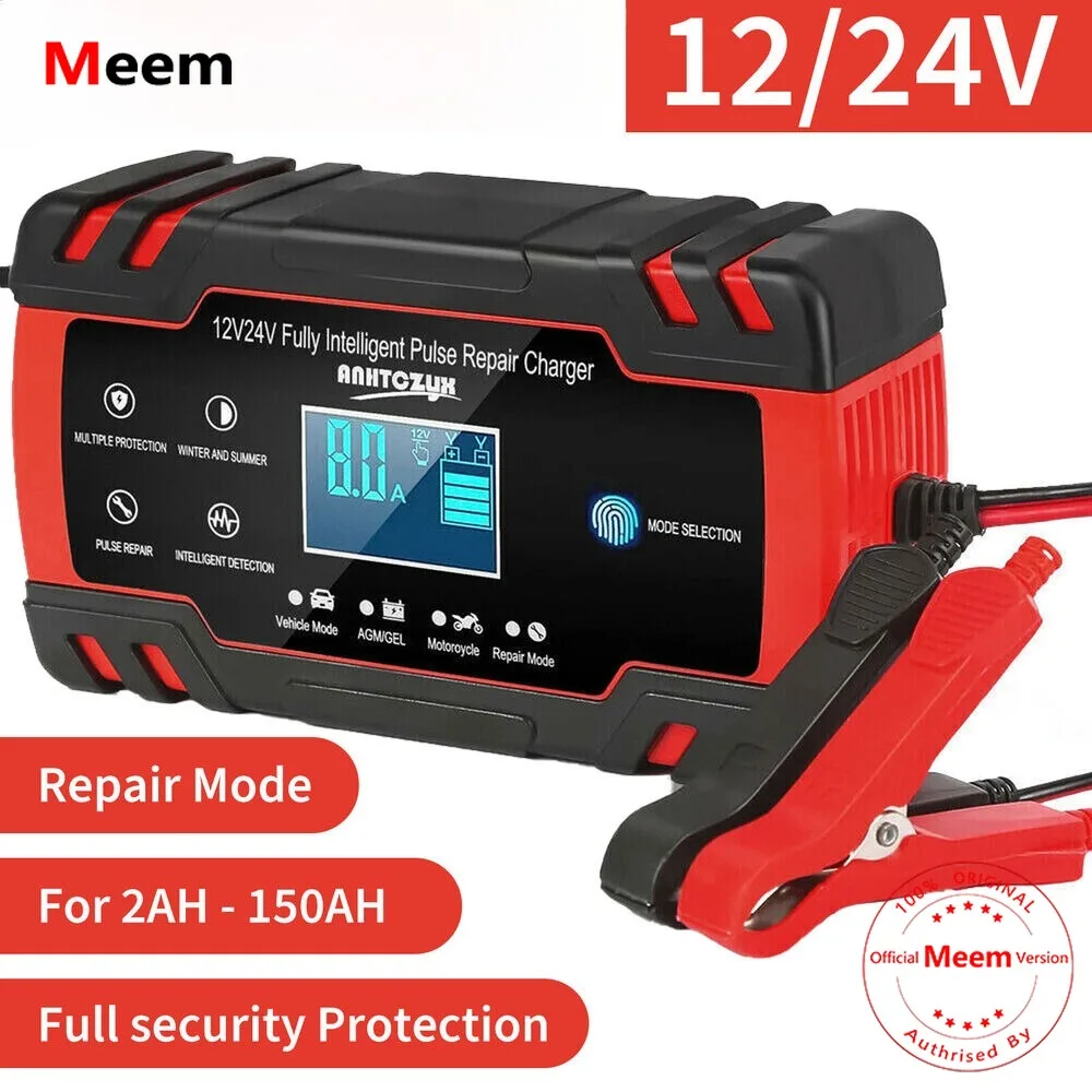

Intelligent Automatic Car Battery Charger 12V/24V 8A Pulse Repair AGM/GEL