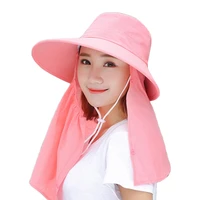 sun hat for female summer hat cover face sun hat all match solid color hat with big rim anti ultraviolet cycling sunhat