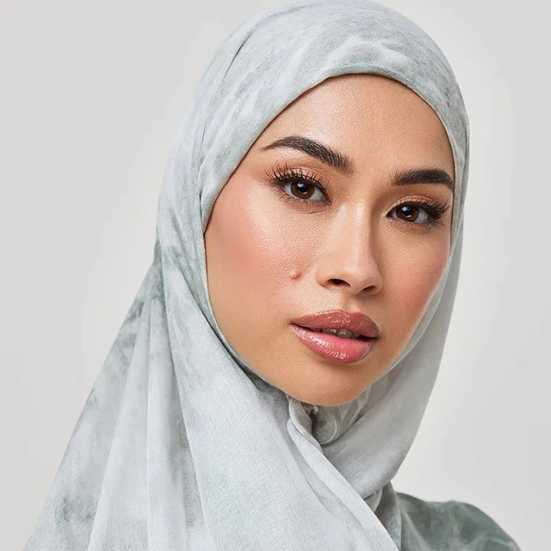 Новый дизайн модальный шарф-хиджаб с принтом женские исламские мусульманские