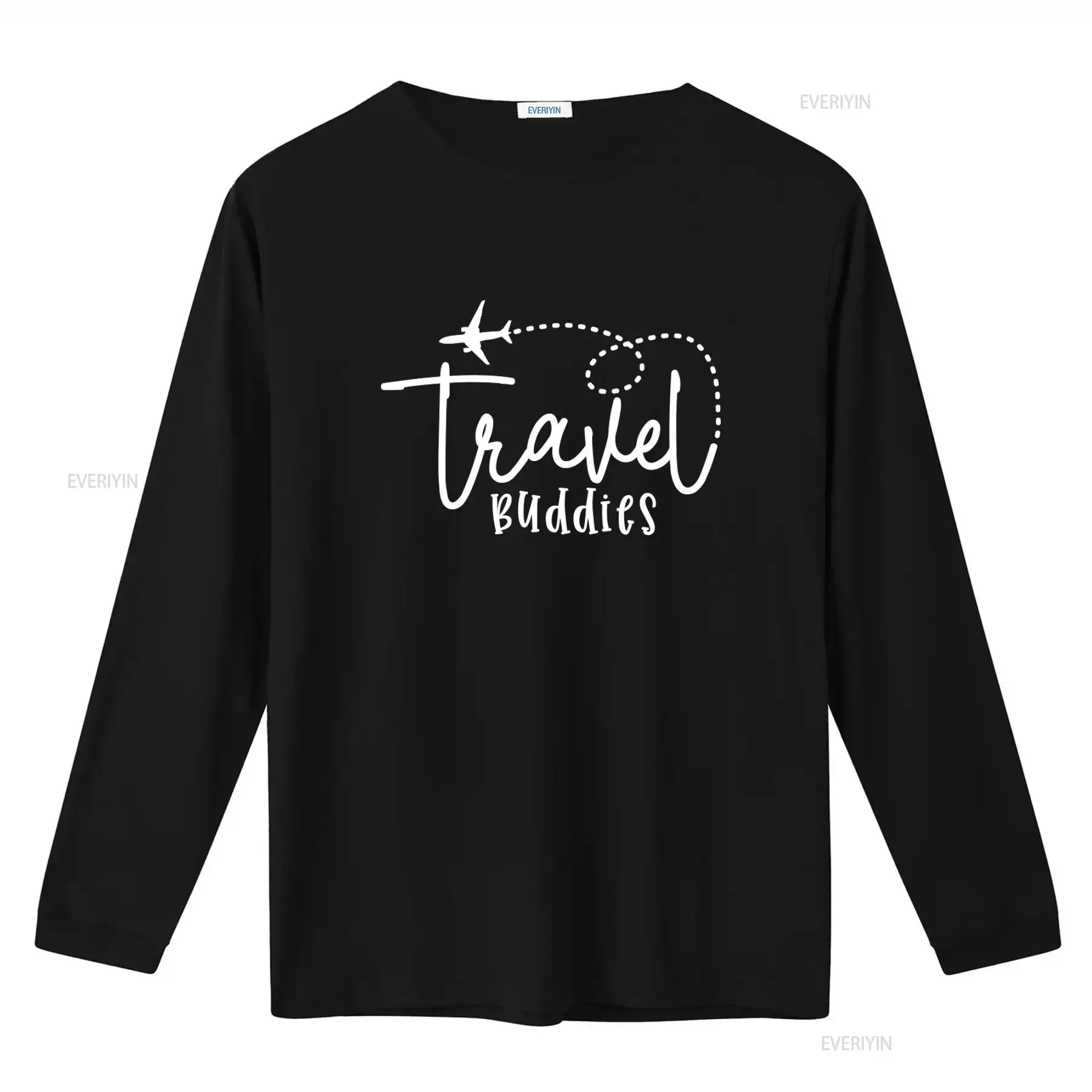 Фото Футболка Travel Buddies для путешественников, винтажная, с дизайном самолета, для влюбленных, в стиле пэчворк, с эффектом потертости №2
