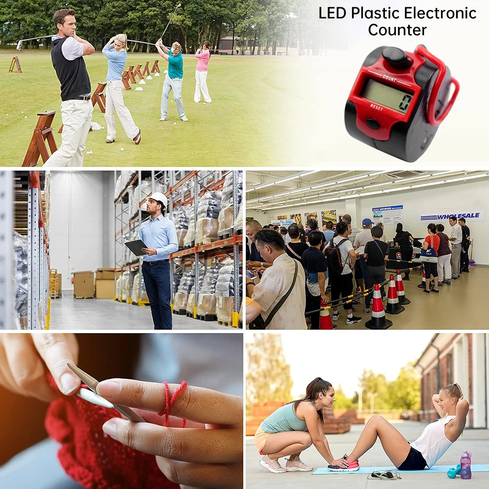 Tally Counter Портативный 5 Цифровой ручной кликер для ладоней Умное кольцо похвалы