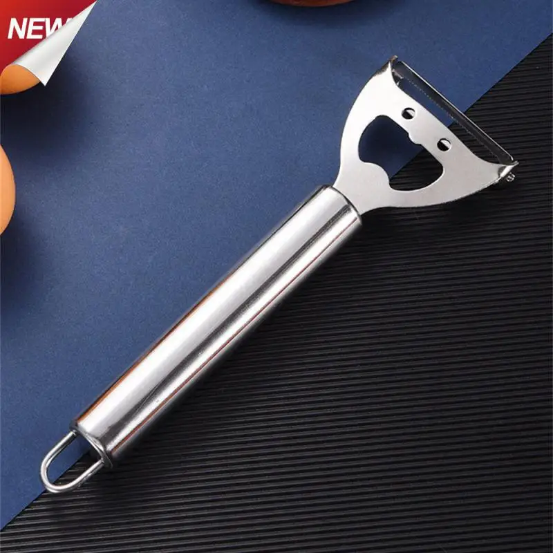 Smiley Face 2in1 Bottle Opener Dual-purpose Home Potato Peeler Kitchen Accessories Fruit Peeler 430 Stainless Steel