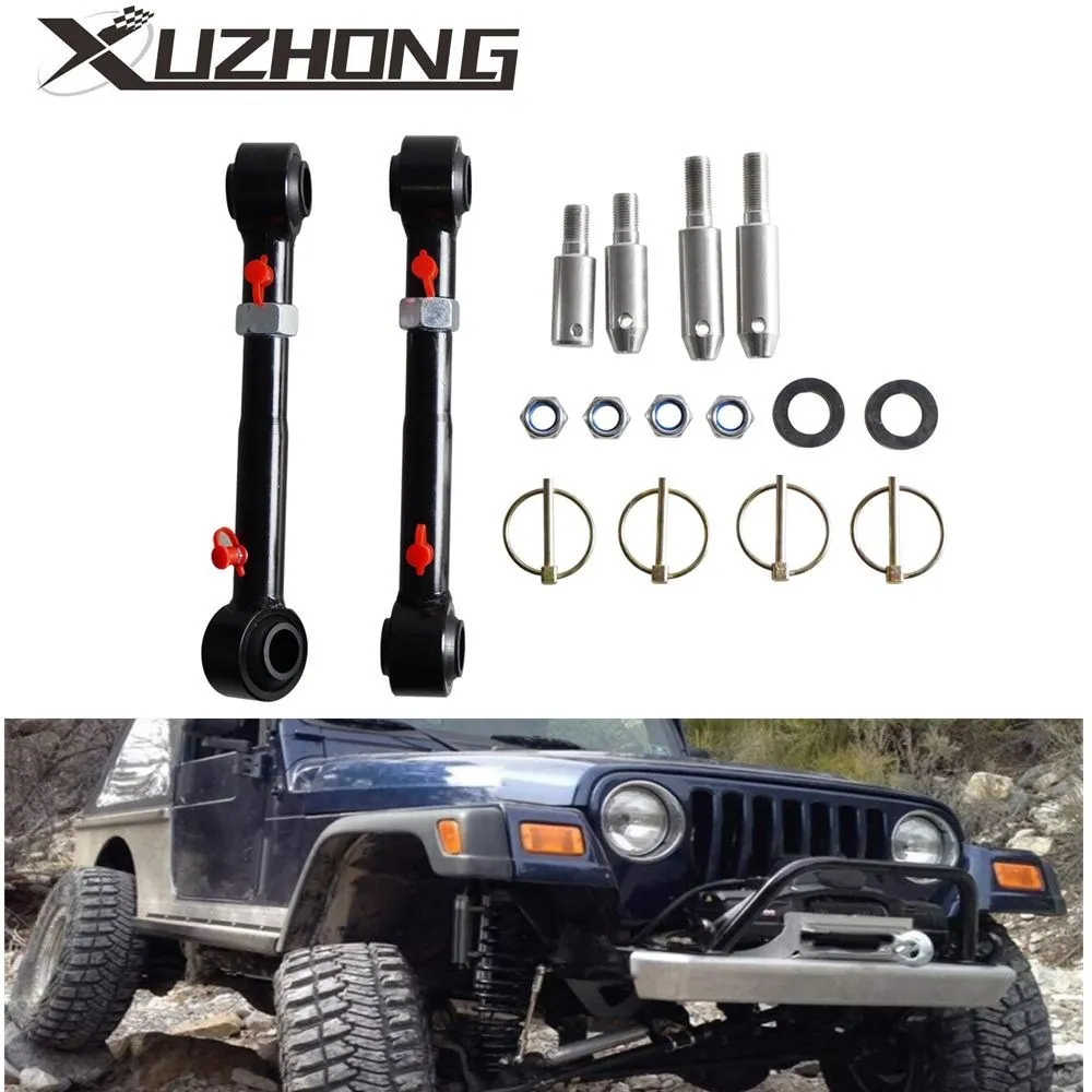 

Front Sway Bar Links Disconnects Adjustable 2.5-6" Lifts For Jeep Wrangler JK JKS 2/4 Doors 2007-2018 Stainless Steel Sway Bars