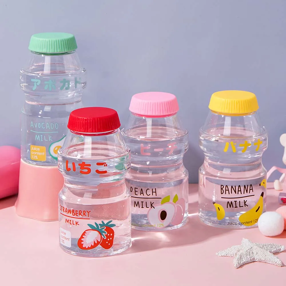 

Cute Portable PP Adult Leakproof Water PC Travel Cups Water Bottles Water Sippy Cup Fruit Print