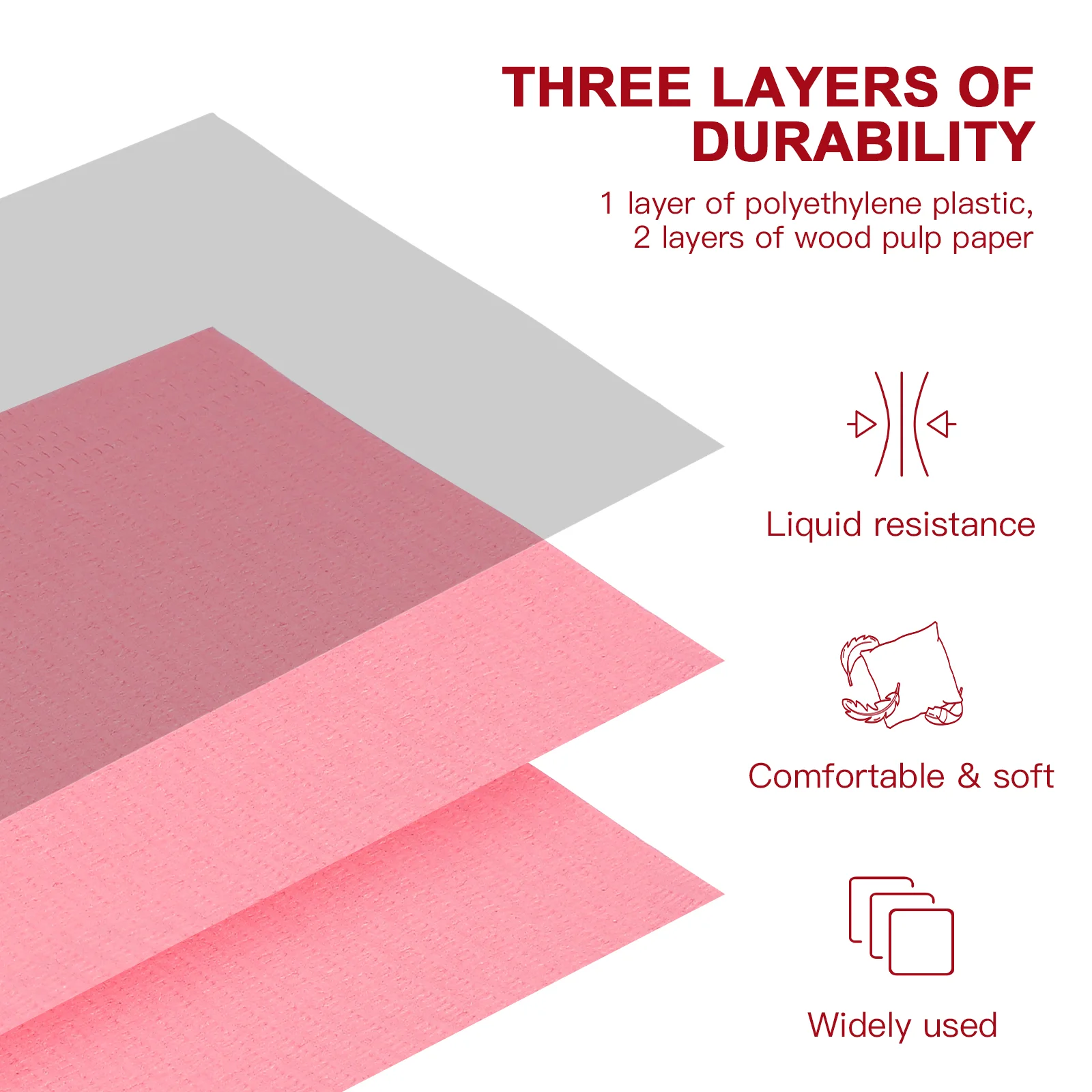 Нагрудник стоматологическая водонепроницаемая бумага для ухода чистящий слой 3