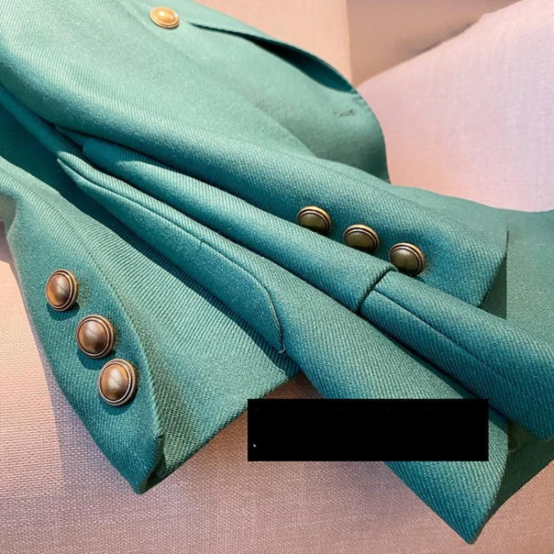 Luxury Long Sleeve Blazer Women Slim Suit Office Ladies Spring Autumn Coat Korean Fashion Jacket Double-breasted Chic Blazers