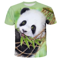 new panda pattern cute animal 3d printing t shirt mens womens childrens clothing breathable lightweight summer sports tops