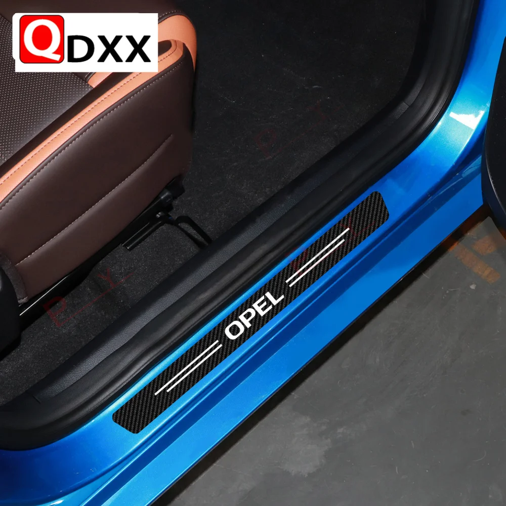 4 шт. наклейки на пороги автомобиля Opel Astra Adam Combo Corsa Crossland X Grandland модели Insignia Meriva Mokka