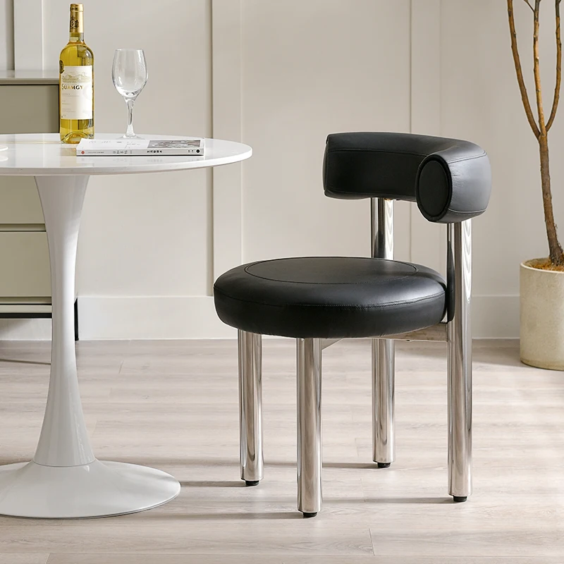 

Черные эргономичные мобильные обеденные стулья, металлический напольный офисный дизайнерский стул, высокие свадебные стулья, Обеденная Мебель для балкона