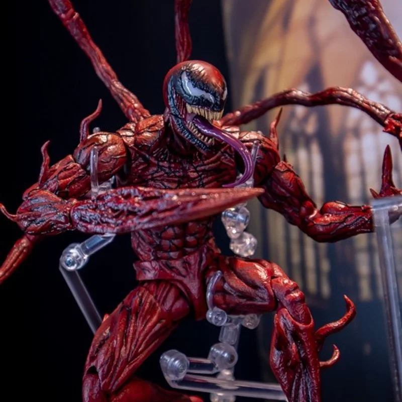 Фото SHFiguarts Venom Red Venom Carnage Фигурка Shf Venom 2 Let There Be Carnage Аниме Фигурка Модель Кукла Игрушка Подарки На День Рождения №2