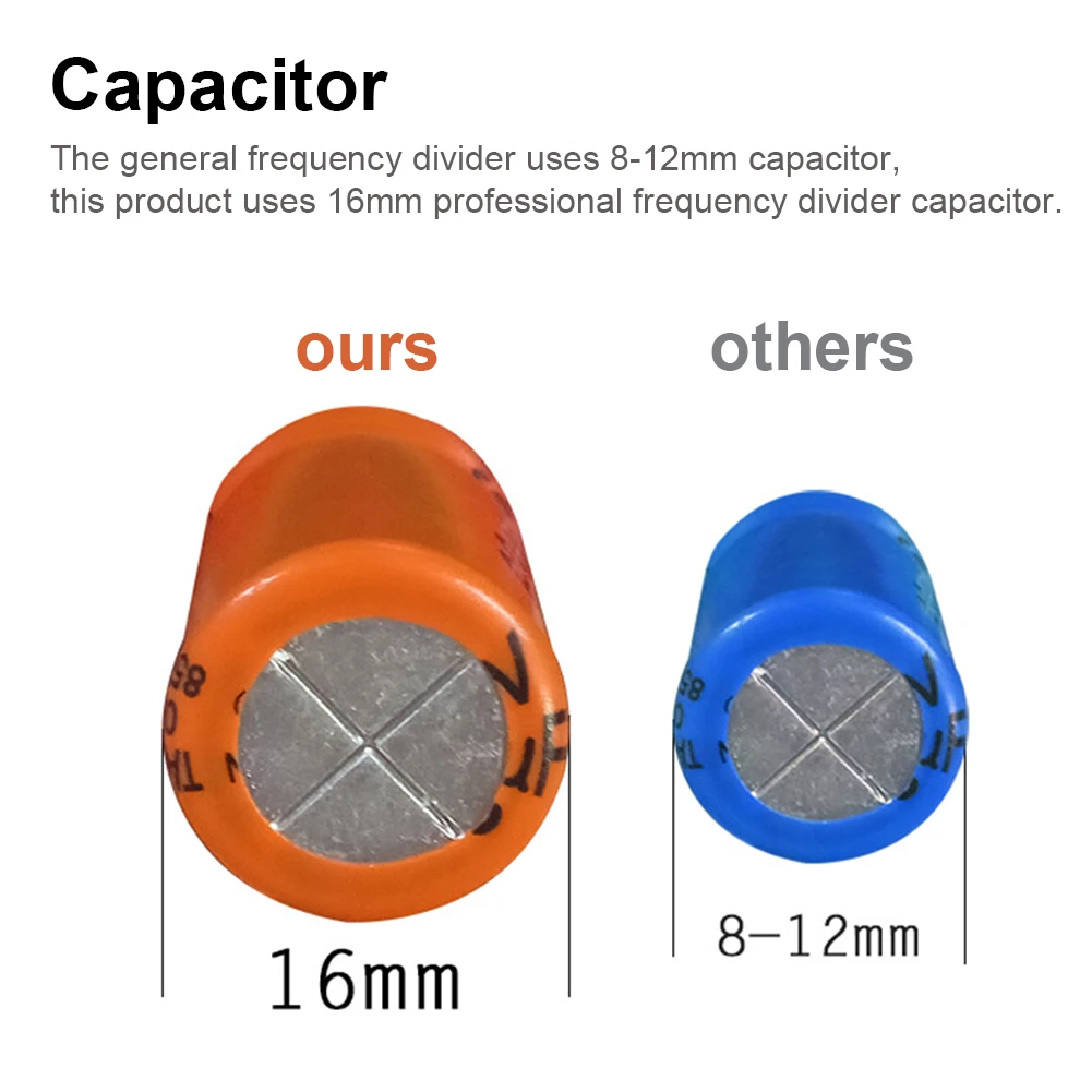 

2pcs/set Filter Circuit DIY Audio HIFI Frequency Divider Treble Bass 16mm Capacitor For Speaker Multifunction Home Theater