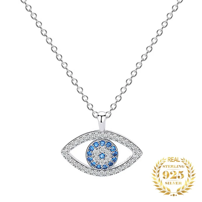 Женское винтажное ожерелье из серебра 925 пробы с цирконом