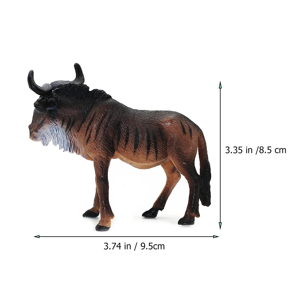 Африканская модель Wildebeest статуя животных имитация декора мини-дети