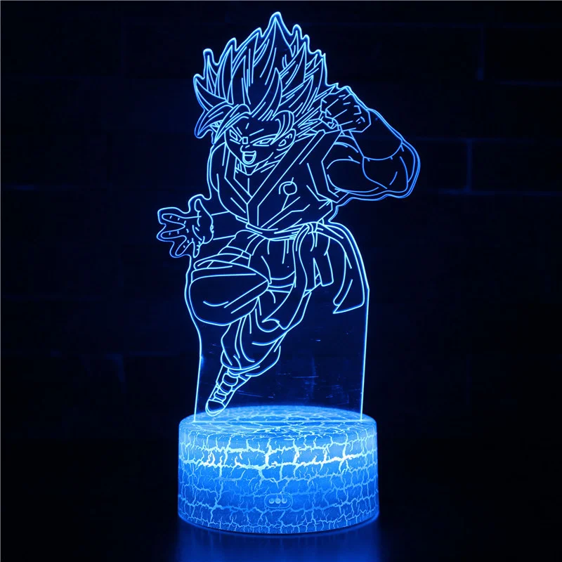 Dragon Ball Son Goku 3D Table Lamp Creative Gift Visual Stereo Light Colorful Touch LED Night Light Birthday Gift Christmas Gift images - 6