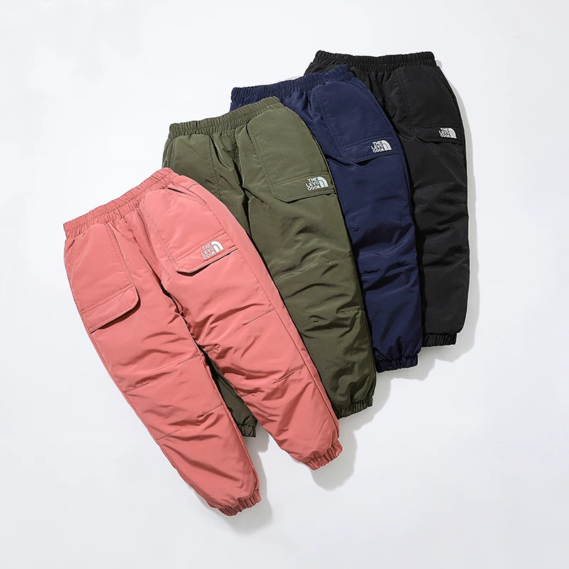 

Teenage Windproof Outerwear Sweatpants New Toddler Baby Waterproof Pure Color Pants Children Boys Thicken Warm Trousers Cotton