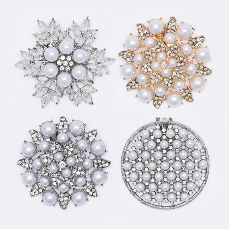 

1Pair Rhinestone Clips For DIY Shoes Decorative Elegant Women Bridal Wedding Shoes High Heel Charm Buckle Shoes Accessories