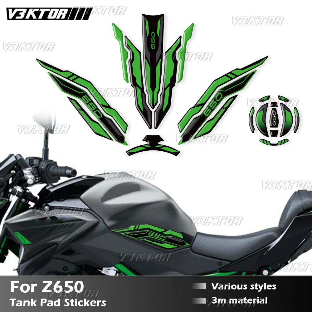 Наклейка на топливный бак Z650 масляная и газовая крышка 3D наклейка защитный чехол