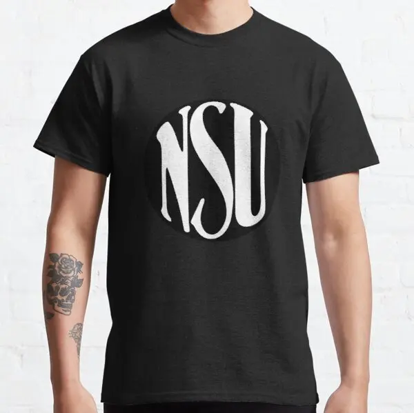 Classic Car Motorcycle Logos NSU Motorenwerke t shirt for SYM Beta Derbi Boxer KTM Benelli Suzuki
