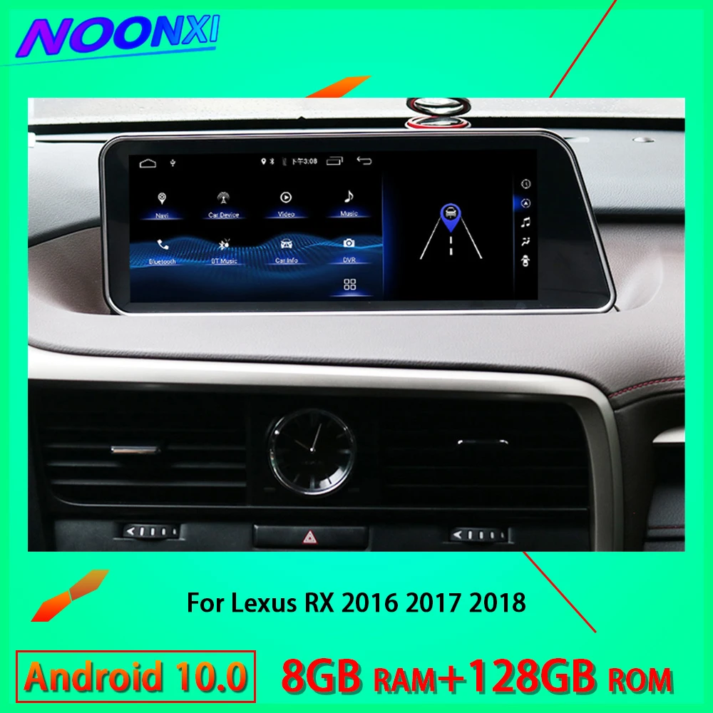 For Lexus RX 2016 2017 2018 Car Bluetooth Radio Wireless Carplay 8G+128GB 2 Din Android10 Video Players Audio GPS Navigation DVD