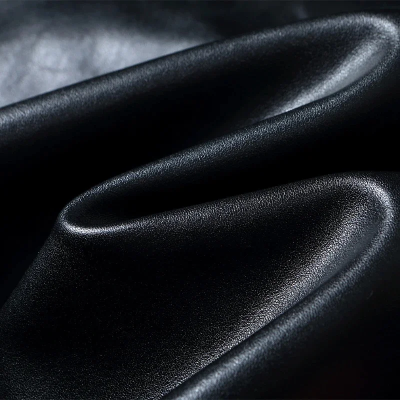 Классическая Черная мужская куртка из натуральной воловьей кожи простая