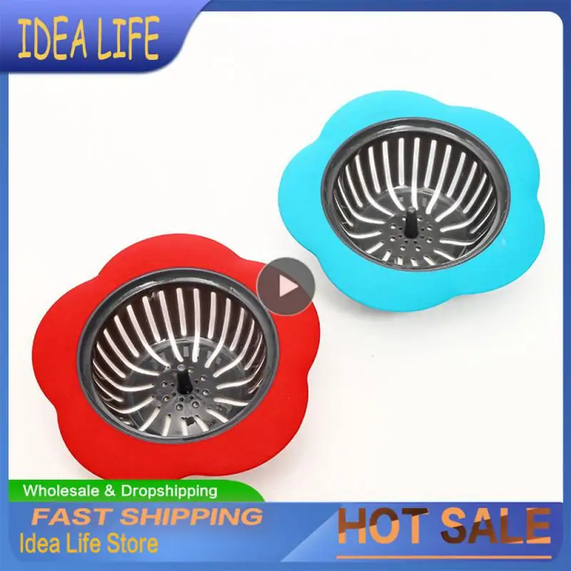 

Durable Colander Filter Easy To Clean Sewer Hair Filter High Quality Material Multifunction Silicone Sink Strainer Anti-blocking