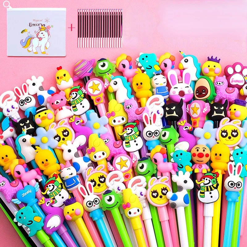 

40-150 pieces/set kawaii cartoon 0.38/0.5mm neutral pen set Student signature creative stationery Office school supplies gift