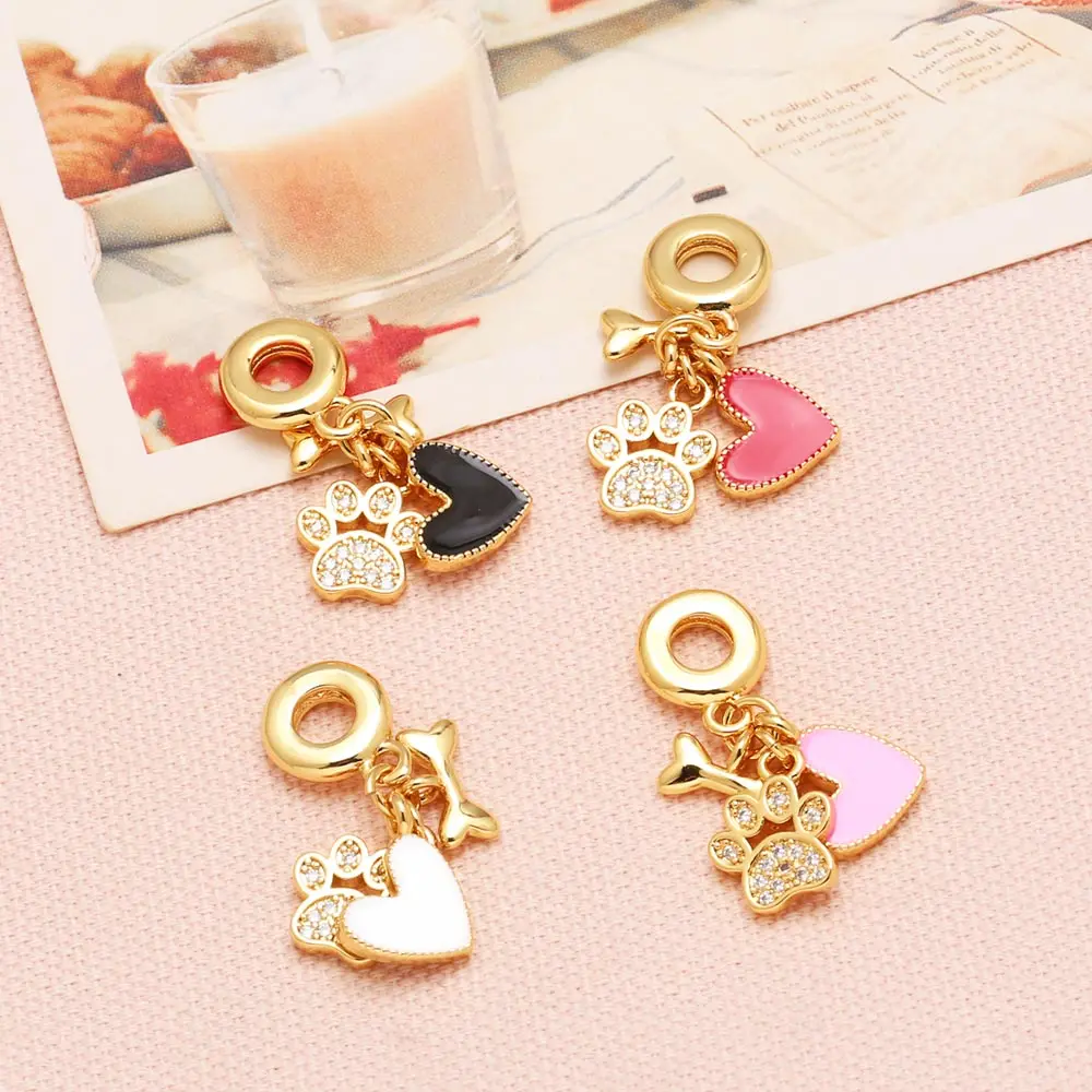 OCESRIO Модные Разноцветные эмалевые сердца для ожерелий медные позолоченные