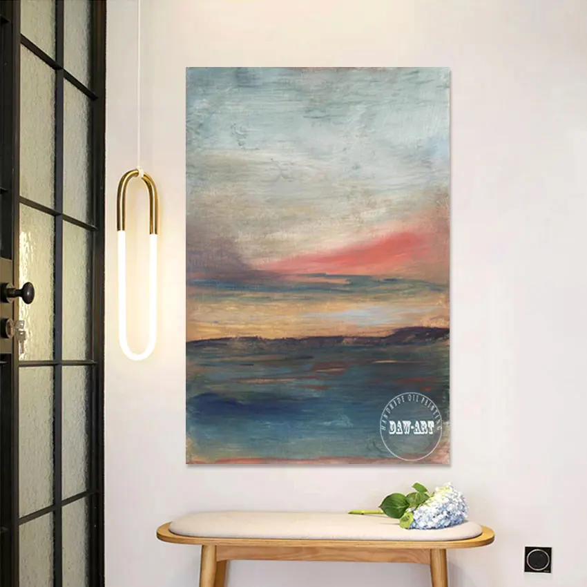 

Пейзаж С закатом без рамки Абстрактная Картина на холсте современное европейское искусство природный пейзаж масляная живопись Декор стен для детского сада