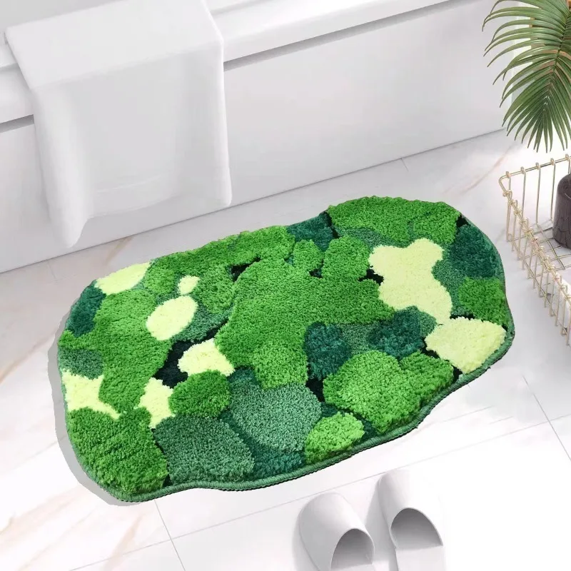 Мягкие плюшевые коврики из зеленого Моха для гостиной детской комнаты моющийся