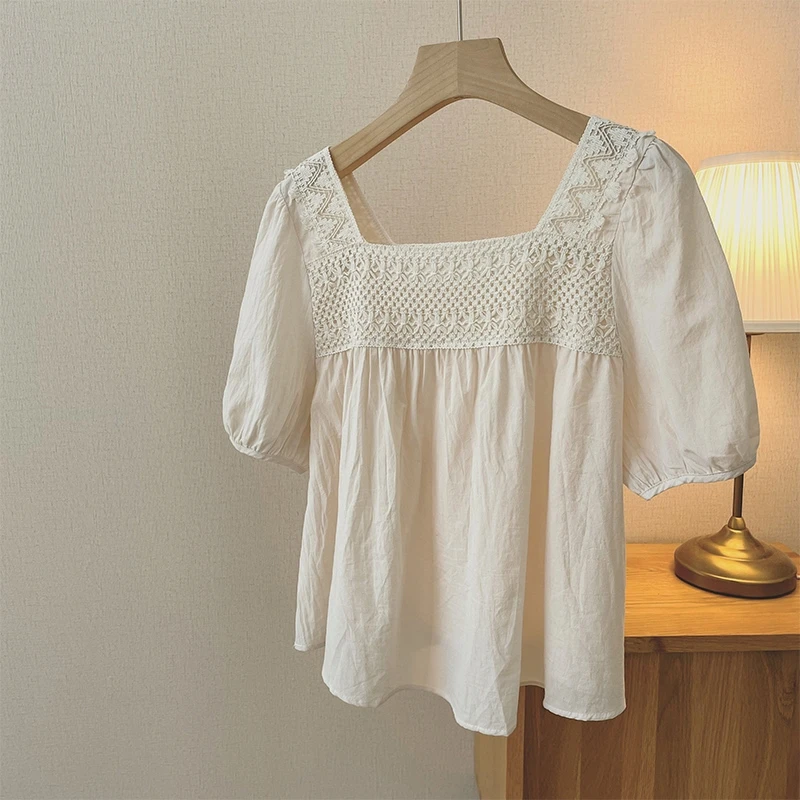 Рубашки для кукол с квадратным воротником и прострочкой В южнокорейском стиле