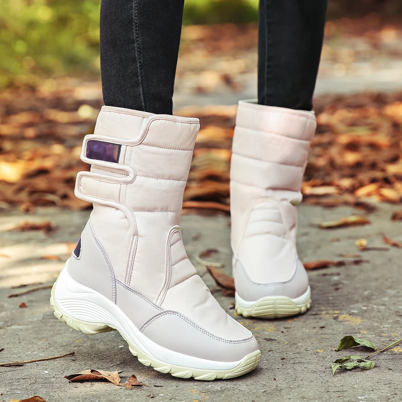 

Women Boots Waterproof Winter Shoes Female Snow Boots Platform Medium Heel Casual Shoes Women Sneakers