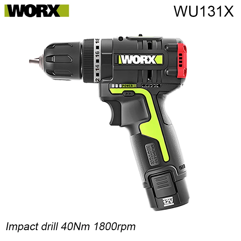 

Шуруповерт ударный Worx WU131X, 40 нм, 12 В