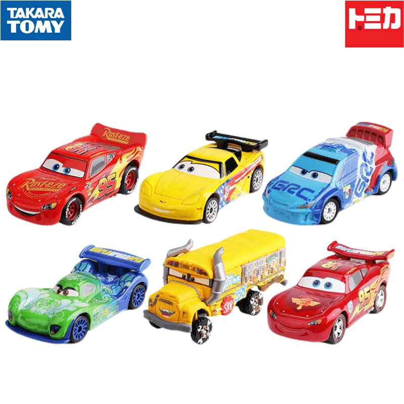 

Spot TAKARA TOMY Tomica General Mobilization Lightning McQueen Mark Jeff Ornament Alloy Car Toy Gift