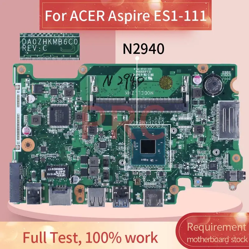Материнская Плата Для Ноутбука ACER Aspire ES1-111 N2940.