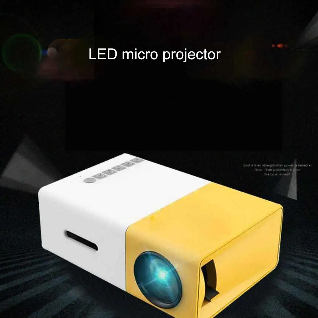 

Портативный проектор высокой четкости с поддержкой 1080P, USB-проектор, проектор для дома и офиса, кинотеатр, проигрыватель аудио