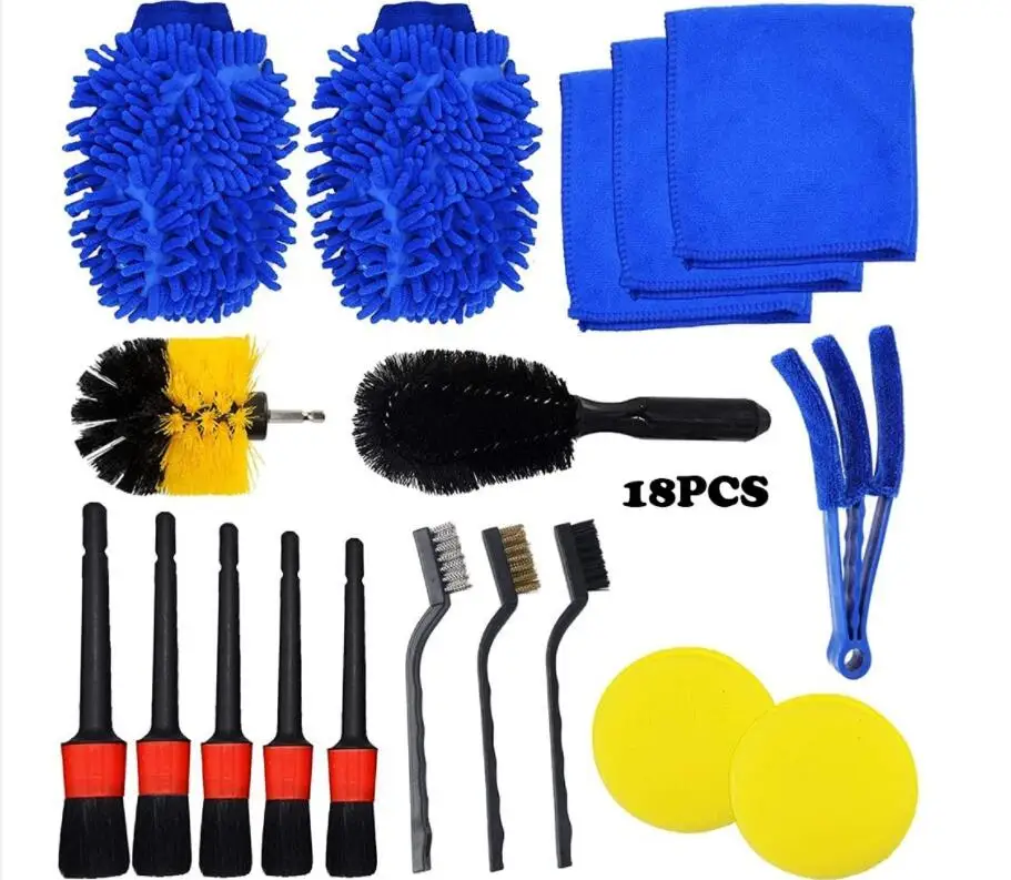 

18pcs/set Auto Car Detailing Brush Set Car Cleaning Tools for Cleaning Car Interior Wheels Dashboard Engine Air Vents car car