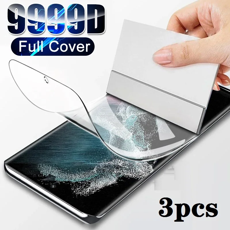 

3PCS Hydrogel Screen Protector For Samsung Galaxy S10 S20 S9 S8 Plus S10E Protective Film For A51 A50 A71 A70 Note 9 10 8 Film