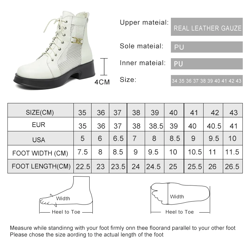 DIMANYU Women Ankle Boots Genuine Leather 2023 Mesh Fashion Women Cool Boots Hollow Large Size 41 42 Women's Summer Boots