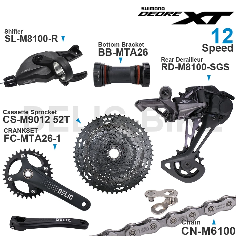 SHIMANO DEORE XT M8100 12 скоростной групсет с переключателем передач задний переключатель
